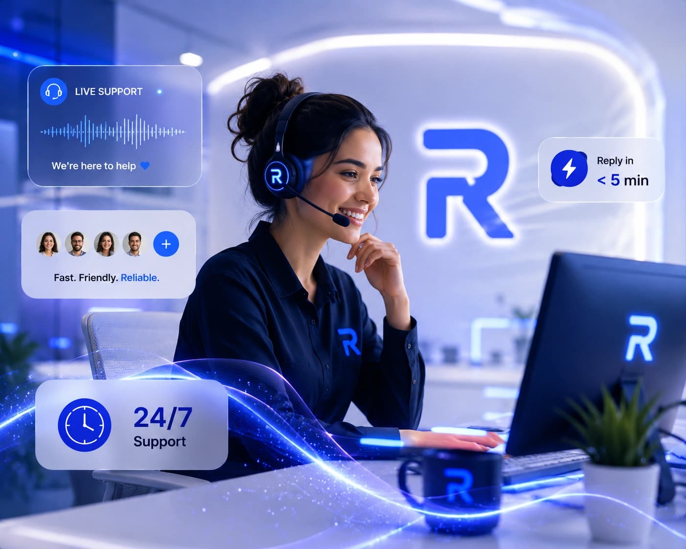 Raritone customer support workspace